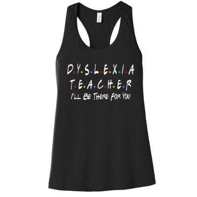 Dyslexia Teacher Therapist Unique Dyslexic Reading Therapy Women's Racerback Tank