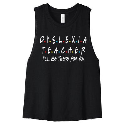 Dyslexia Teacher Therapist Unique Dyslexic Reading Therapy Women's Racerback Cropped Tank