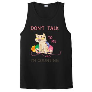 DonT Talk To Me IM Counting Funny Crochet Cat Lover PosiCharge Competitor Tank