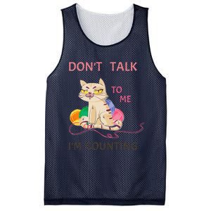 DonT Talk To Me IM Counting Funny Crochet Cat Lover Mesh Reversible Basketball Jersey Tank