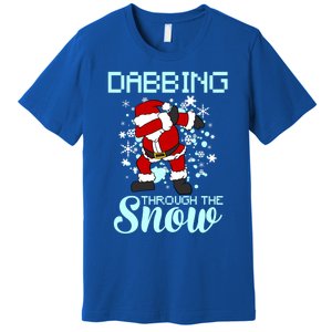 Dabbing Through The Snow Funny Santa Dab Christmas Lover Gift Premium T-Shirt