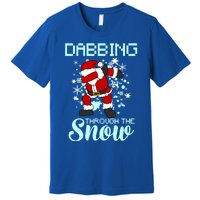 Dabbing Through The Snow Funny Santa Dab Christmas Lover Gift Premium T-Shirt