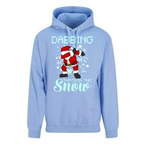 Dabbing Through The Snow Funny Santa Dab Christmas Lover Gift Unisex Surf Hoodie