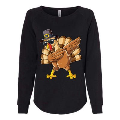 Dabbing Turkey Thanksgiving Day Pilgrim Funny Dab Womens California Wash Sweatshirt