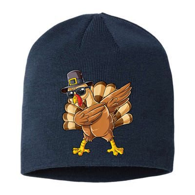 Dabbing Turkey Thanksgiving Day Pilgrim Funny Dab Sustainable Beanie