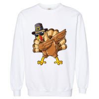 Dabbing Turkey Thanksgiving Day Pilgrim Funny Dab Garment-Dyed Sweatshirt