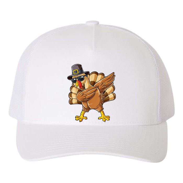 Dabbing Turkey Thanksgiving Day Pilgrim Funny Dab Yupoong Adult 5-Panel Trucker Hat