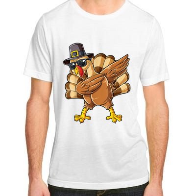 Dabbing Turkey Thanksgiving Day Pilgrim Funny Dab Adult ChromaSoft Performance T-Shirt