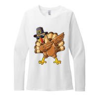 Dabbing Turkey Thanksgiving Day Pilgrim Funny Dab Womens CVC Long Sleeve Shirt