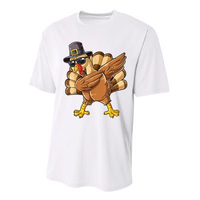 Dabbing Turkey Thanksgiving Day Pilgrim Funny Dab Performance Sprint T-Shirt