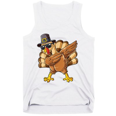 Dabbing Turkey Thanksgiving Day Pilgrim Funny Dab Tank Top