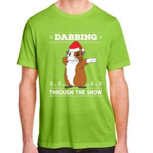 Dabbing Through The Snow Guinea Pig Ugly Christmas Sweater Cool Gift Adult ChromaSoft Performance T-Shirt