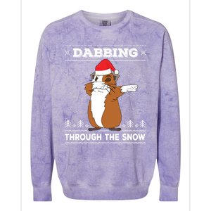 Dabbing Through The Snow Guinea Pig Ugly Christmas Sweater Cool Gift Colorblast Crewneck Sweatshirt