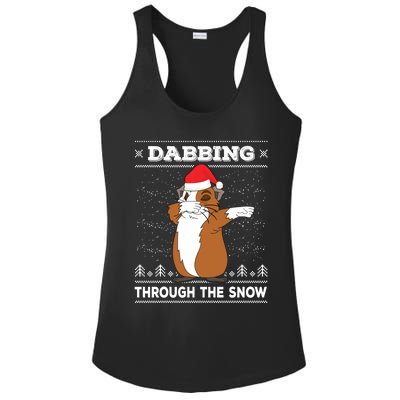 Dabbing Through The Snow Guinea Pig Ugly Christmas Sweater Cool Gift Ladies PosiCharge Competitor Racerback Tank