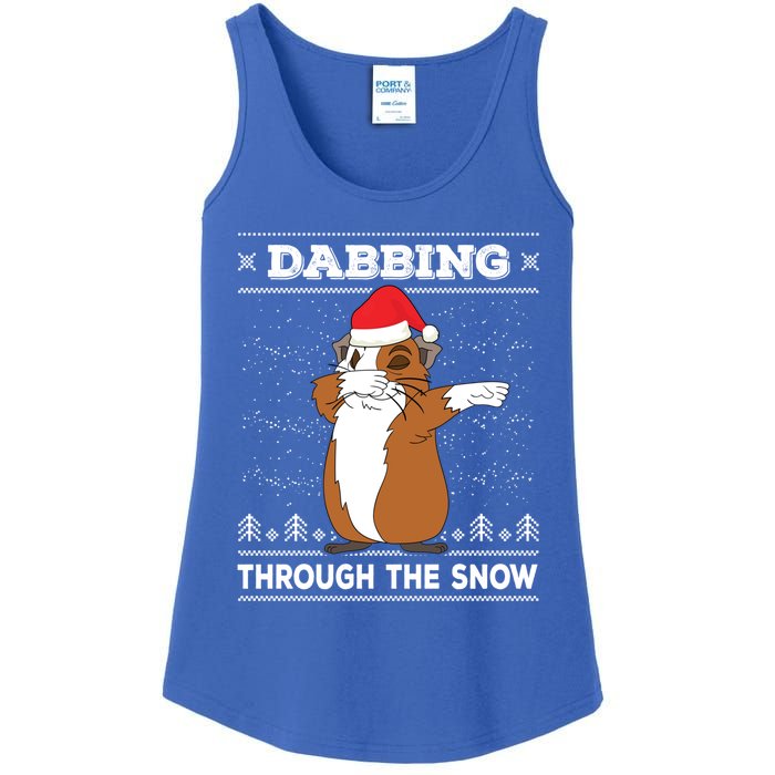 Dabbing Through The Snow Guinea Pig Ugly Christmas Sweater Cool Gift Ladies Essential Tank