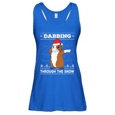 Dabbing Through The Snow Guinea Pig Ugly Christmas Sweater Cool Gift Ladies Essential Flowy Tank