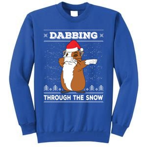 Dabbing Through The Snow Guinea Pig Ugly Christmas Sweater Cool Gift Tall Sweatshirt