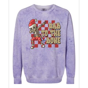 Dab To The Bone Funny Halloween Skeleton Colorblast Crewneck Sweatshirt