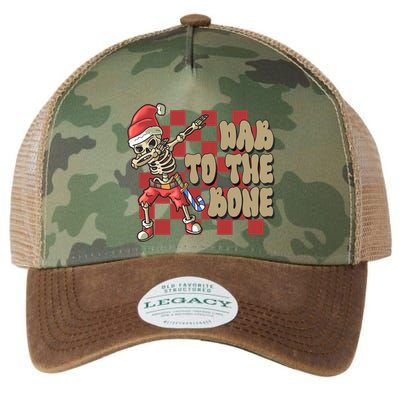 Dab To The Bone Funny Halloween Skeleton Legacy Tie Dye Trucker Hat
