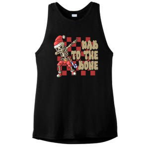 Dab To The Bone Funny Halloween Skeleton Ladies PosiCharge Tri-Blend Wicking Tank