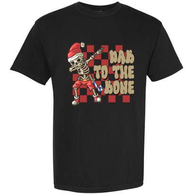 Dab To The Bone Funny Halloween Skeleton Garment-Dyed Heavyweight T-Shirt