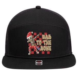 Dab To The Bone Funny Halloween Skeleton 7 Panel Mesh Trucker Snapback Hat