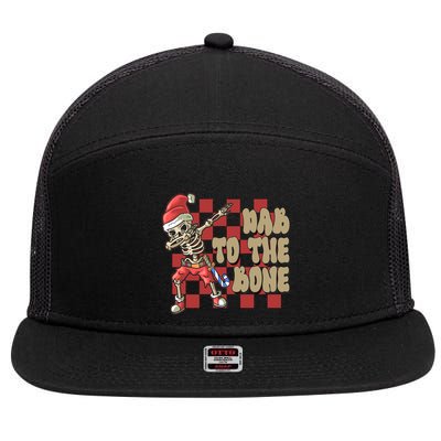 Dab To The Bone Funny Halloween Skeleton 7 Panel Mesh Trucker Snapback Hat