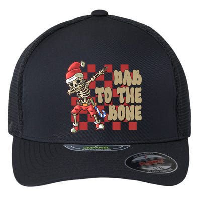 Dab To The Bone Funny Halloween Skeleton Flexfit Unipanel Trucker Cap
