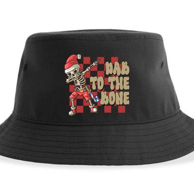 Dab To The Bone Funny Halloween Skeleton Sustainable Bucket Hat