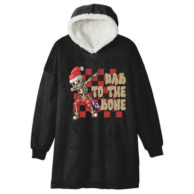 Dab To The Bone Funny Halloween Skeleton Hooded Wearable Blanket