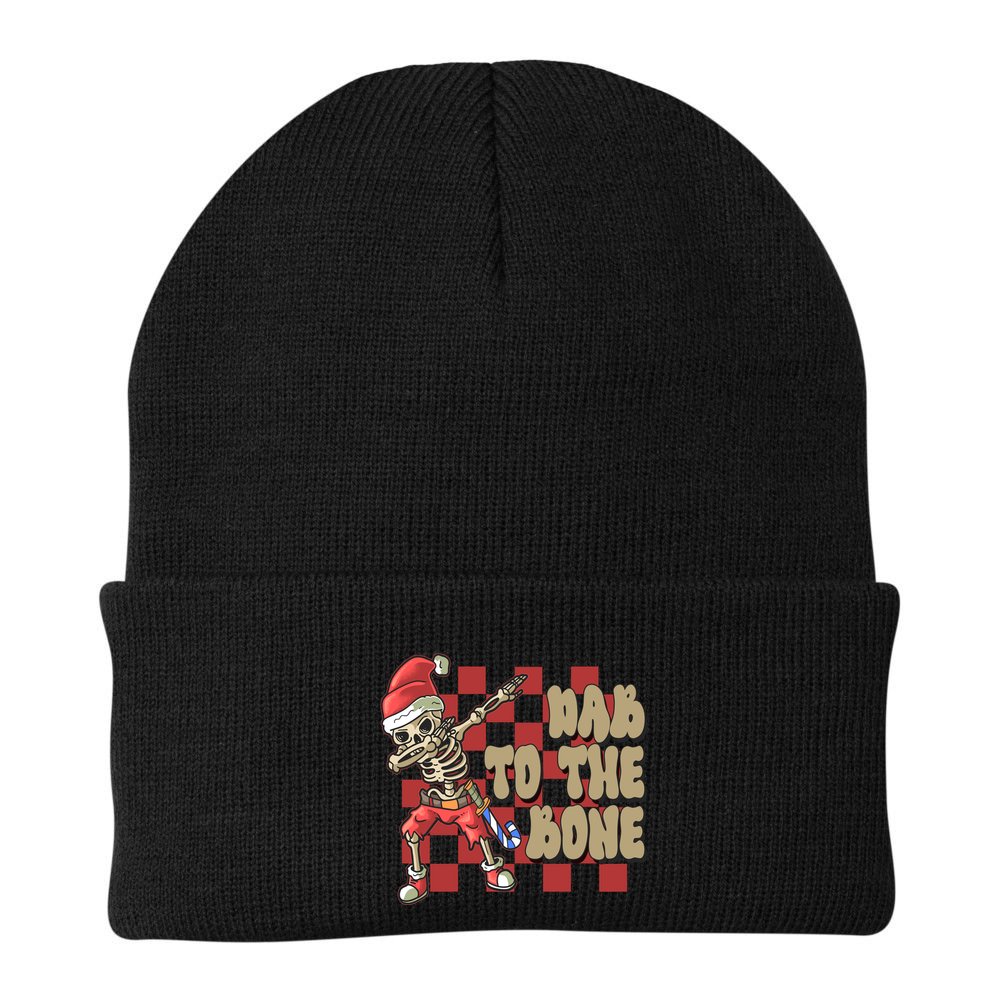Dab To The Bone Funny Halloween Skeleton Beanie