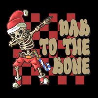 Dab To The Bone Funny Halloween Skeleton Drawstring Bag