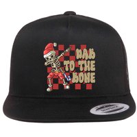 Dab To The Bone Funny Halloween Skeleton Flat Bill Trucker Hat
