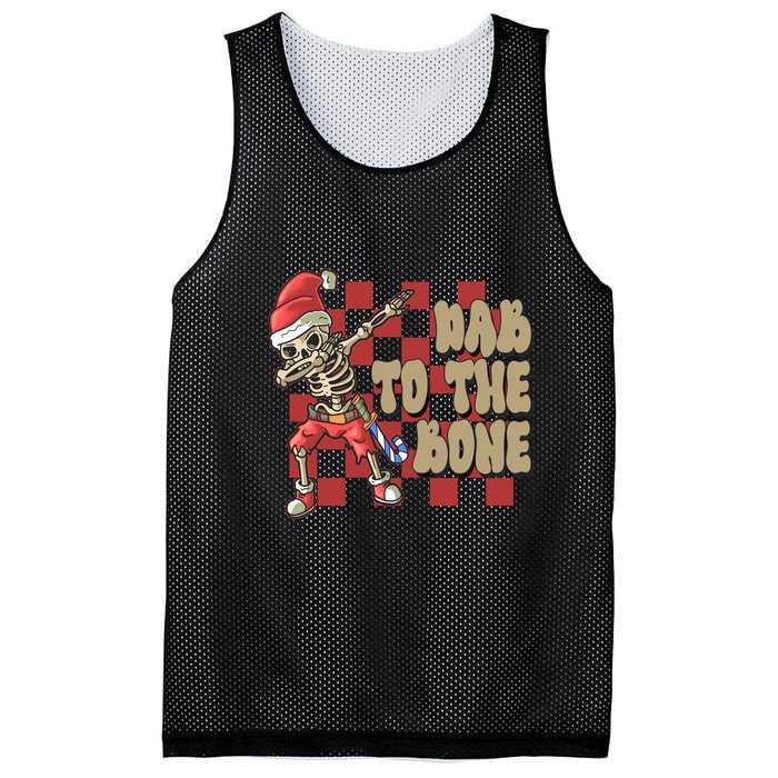 Dab To The Bone Funny Halloween Skeleton Mesh Reversible Basketball Jersey Tank