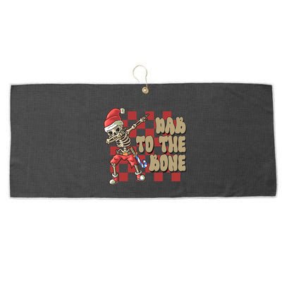 Dab To The Bone Funny Halloween Skeleton Large Microfiber Waffle Golf Towel