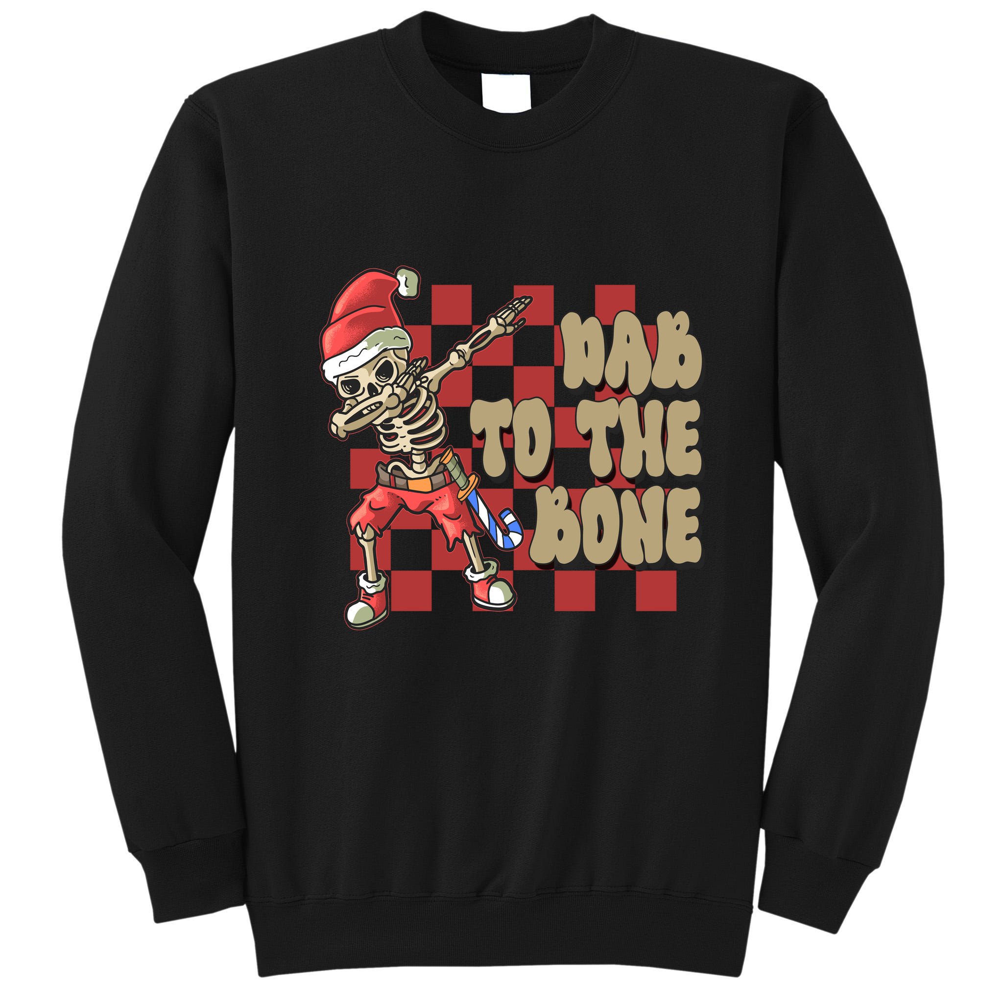 Dab To The Bone Funny Halloween Skeleton Tall Sweatshirt