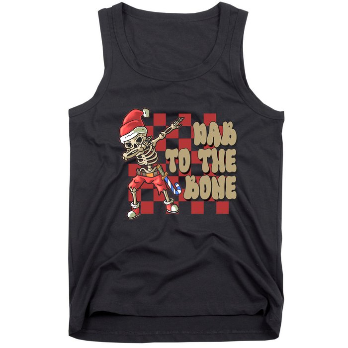 Dab To The Bone Funny Halloween Skeleton Tank Top