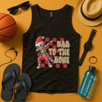 Dab To The Bone Funny Halloween Skeleton Tank Top