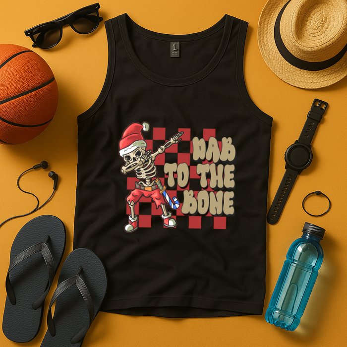 Dab To The Bone Funny Halloween Skeleton Tank Top