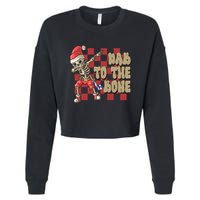 Dab To The Bone Funny Halloween Skeleton Cropped Pullover Crew