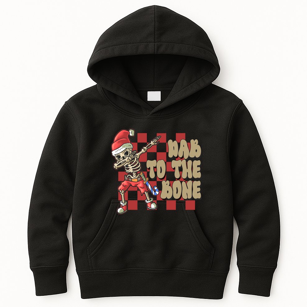 Dab To The Bone Funny Halloween Skeleton Kids Hoodie