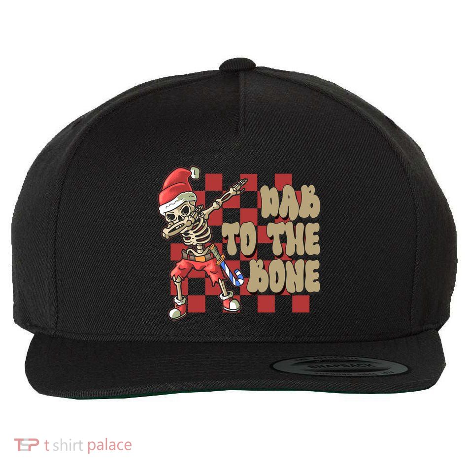 Dab To The Bone Funny Halloween Skeleton Wool Snapback Cap