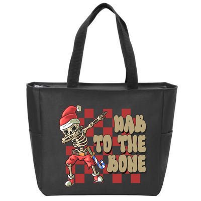 Dab To The Bone Funny Halloween Skeleton Zip Tote Bag