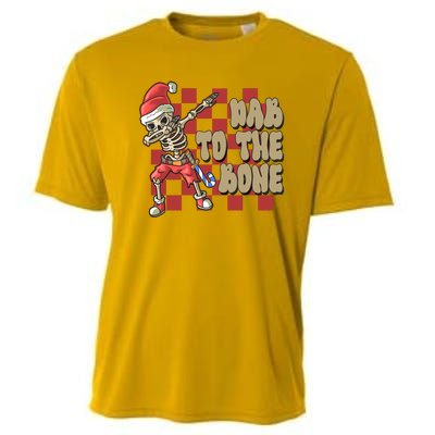 Dab To The Bone Funny Halloween Skeleton Cooling Performance Crew T-Shirt