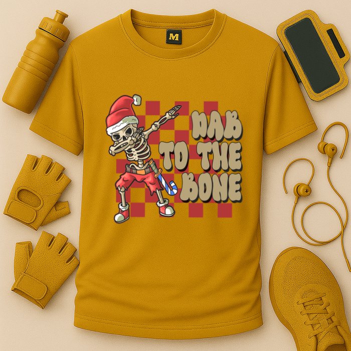 Dab To The Bone Funny Halloween Skeleton Performance Shirt