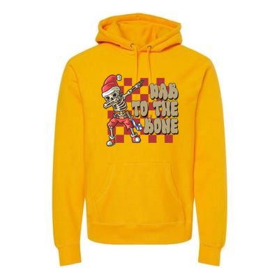 Dab To The Bone Funny Halloween Skeleton Premium Hoodie