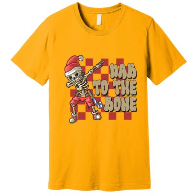 Dab To The Bone Funny Halloween Skeleton Premium T-Shirt