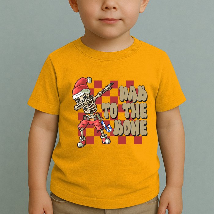 Dab To The Bone Funny Halloween Skeleton Toddler T-Shirt