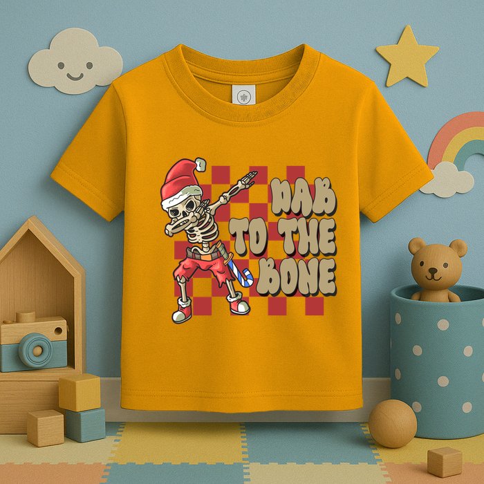 Dab To The Bone Funny Halloween Skeleton Toddler T-Shirt