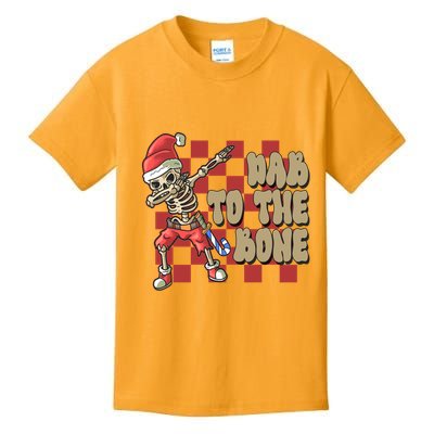 Dab To The Bone Funny Halloween Skeleton Kids T-Shirt